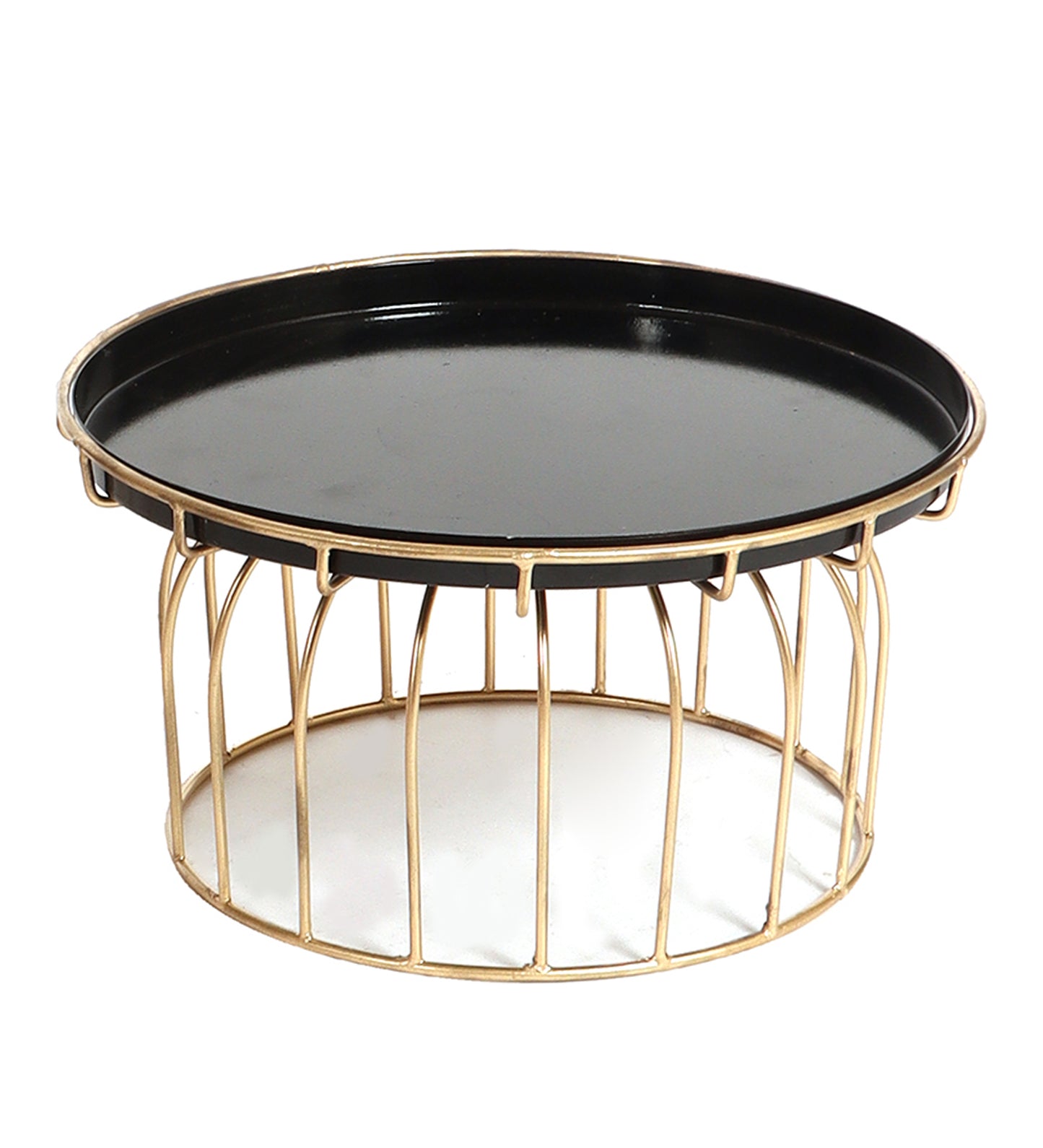 Blue & Gold Metal Cake Platter WIth Knife & Server