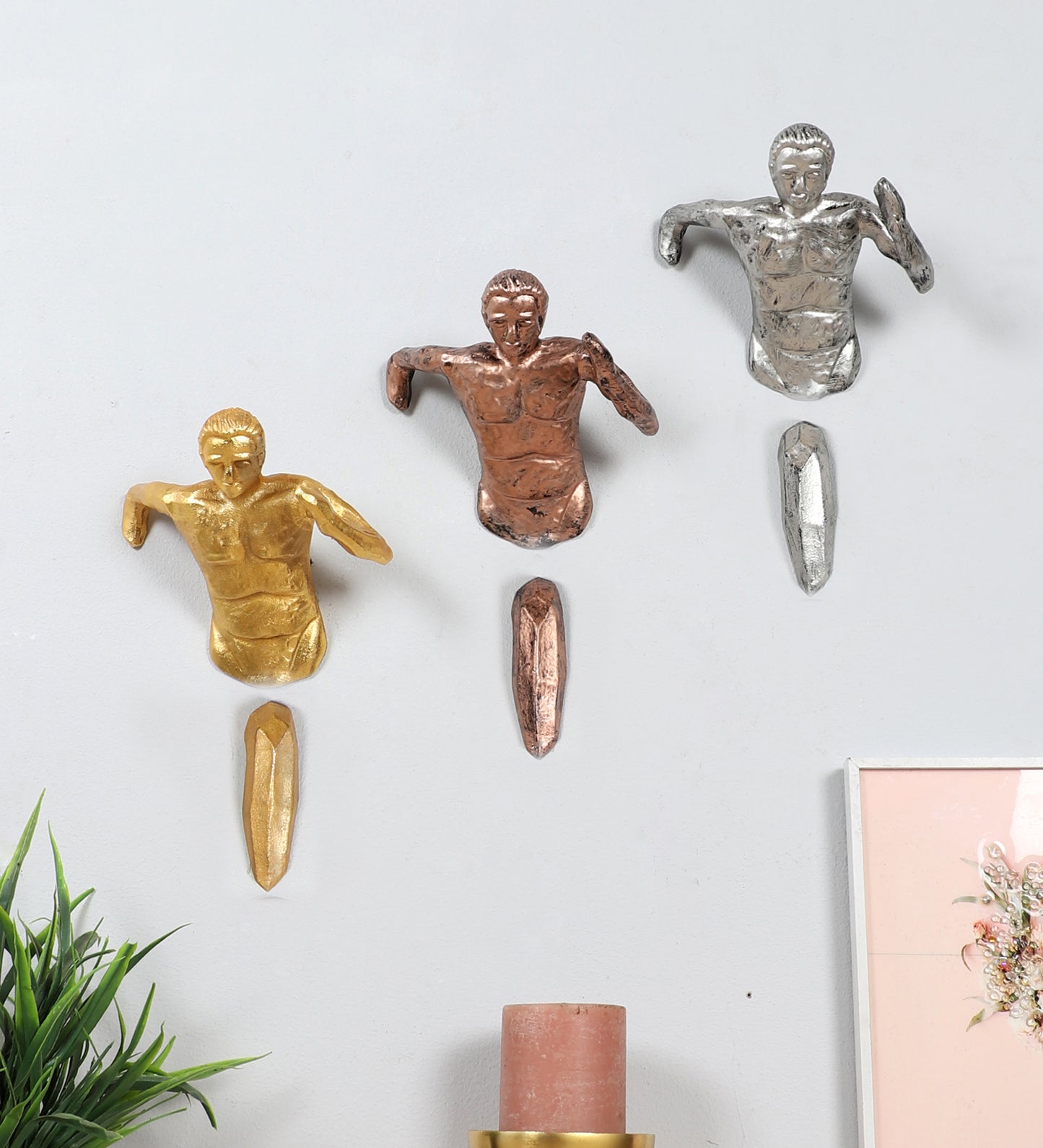 Running Men Wall Decor Set of 3