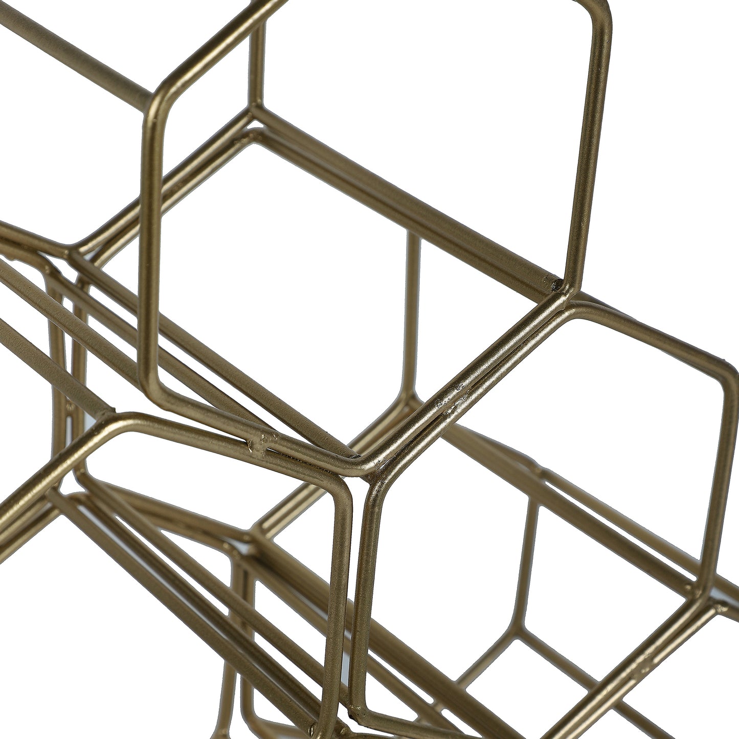 Triangle Gold Wine Rack for 6 Bottles
