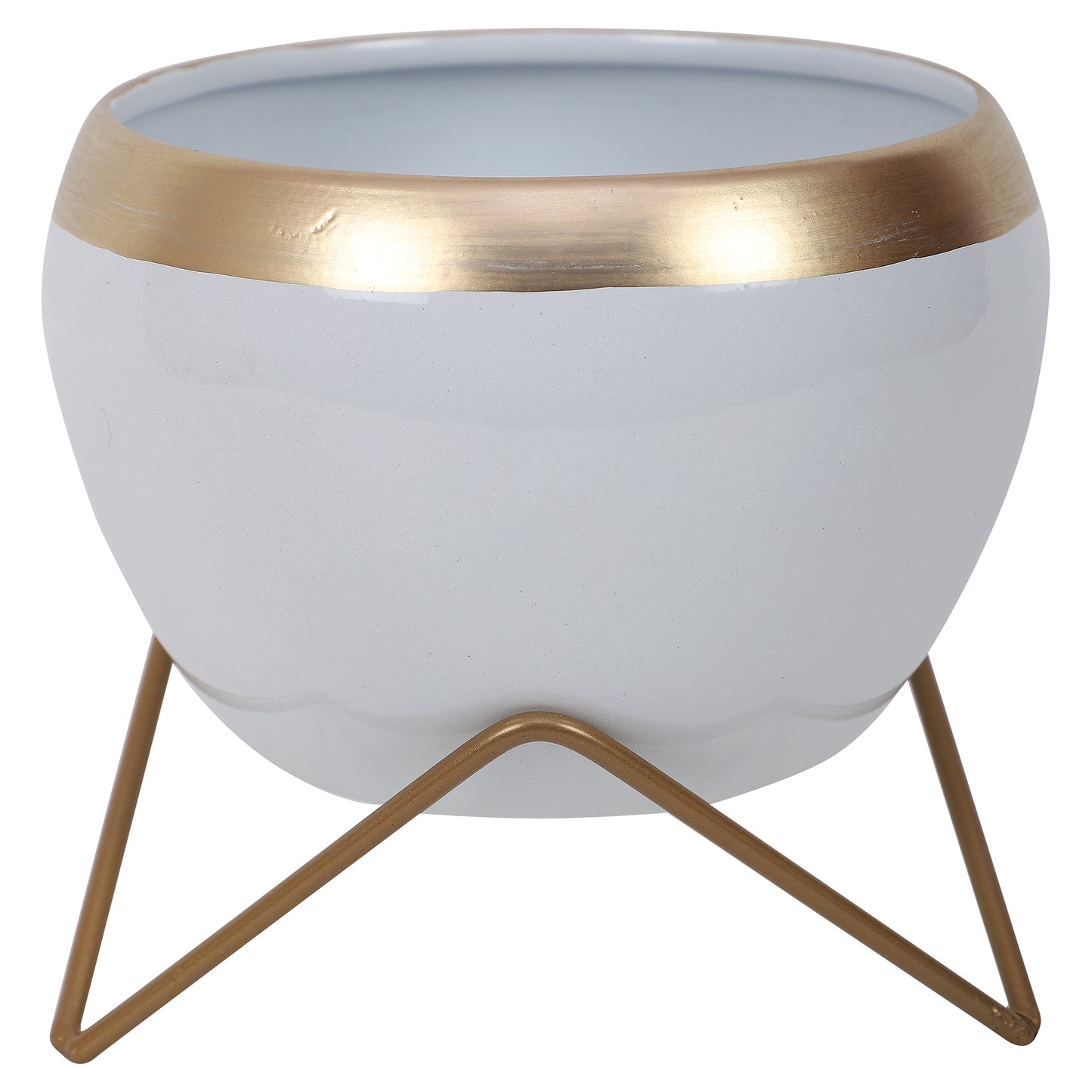 White Apple Planter Set of 2