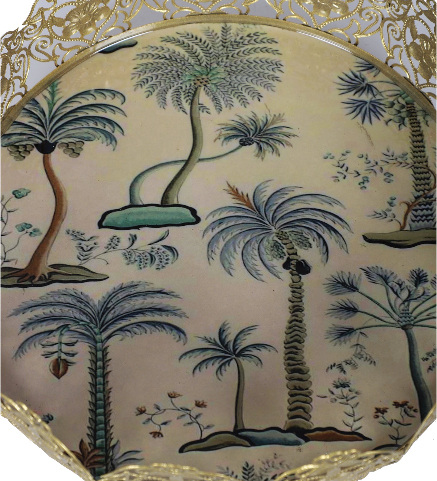 White & Green Tray