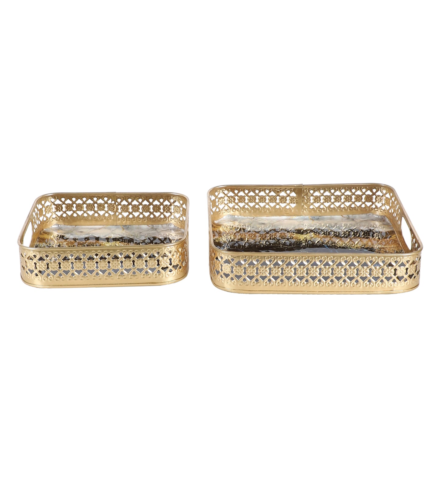 Square FLower Tray Set of 2