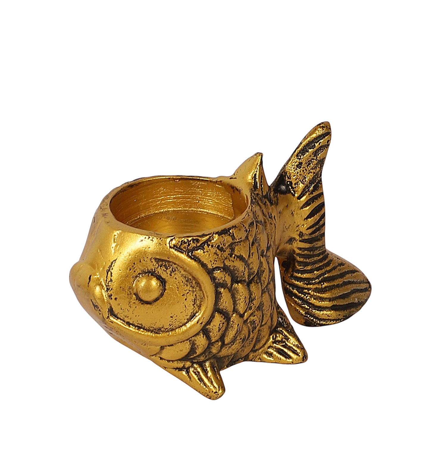 Aluminium Fish Tealight Holder Set of 2