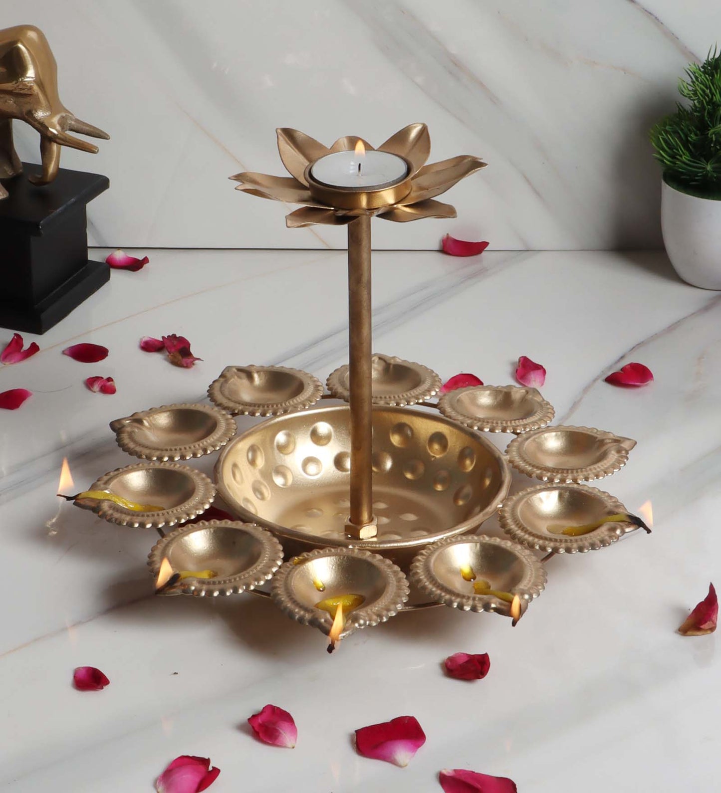 Dia Urli With Detachable Tealight Single