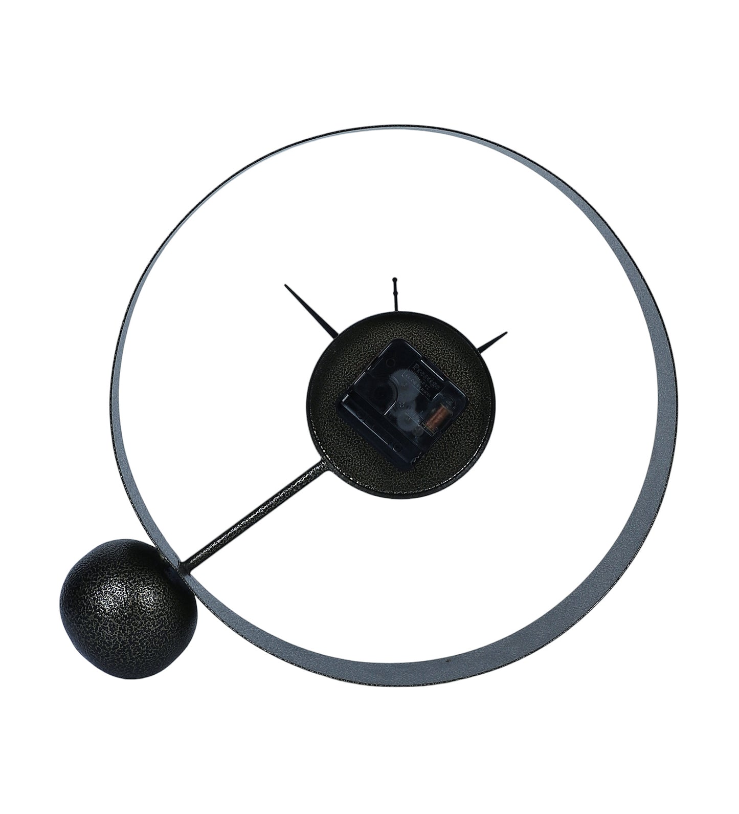 Silver Texture Round Ball Table Clock