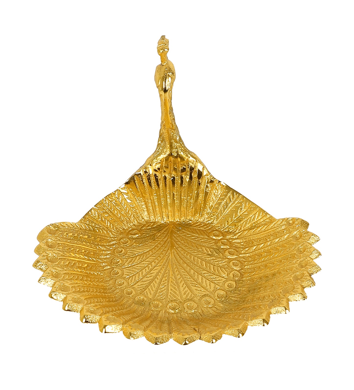 Peacock Aluminium Platter Set of 2