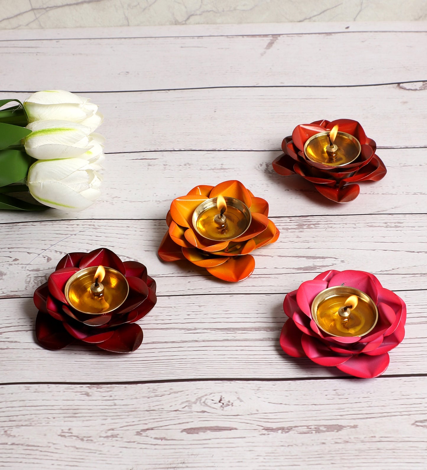 Small Multicolor Metal Dia Set of 3