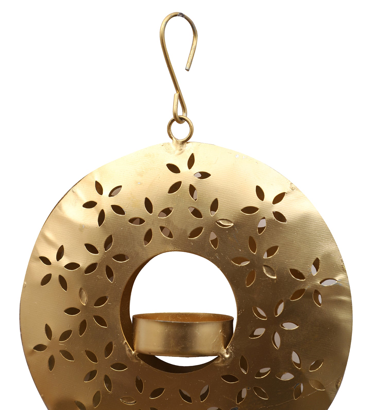 Hanging Round Etching Tealight Holder Set of 2