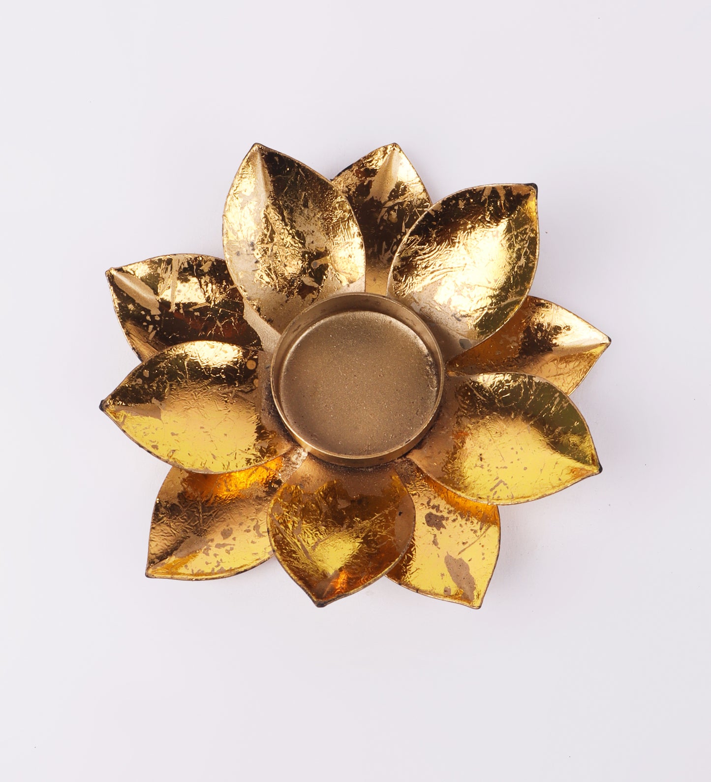 Small Foil Lotus Tealight Holder set of 2
