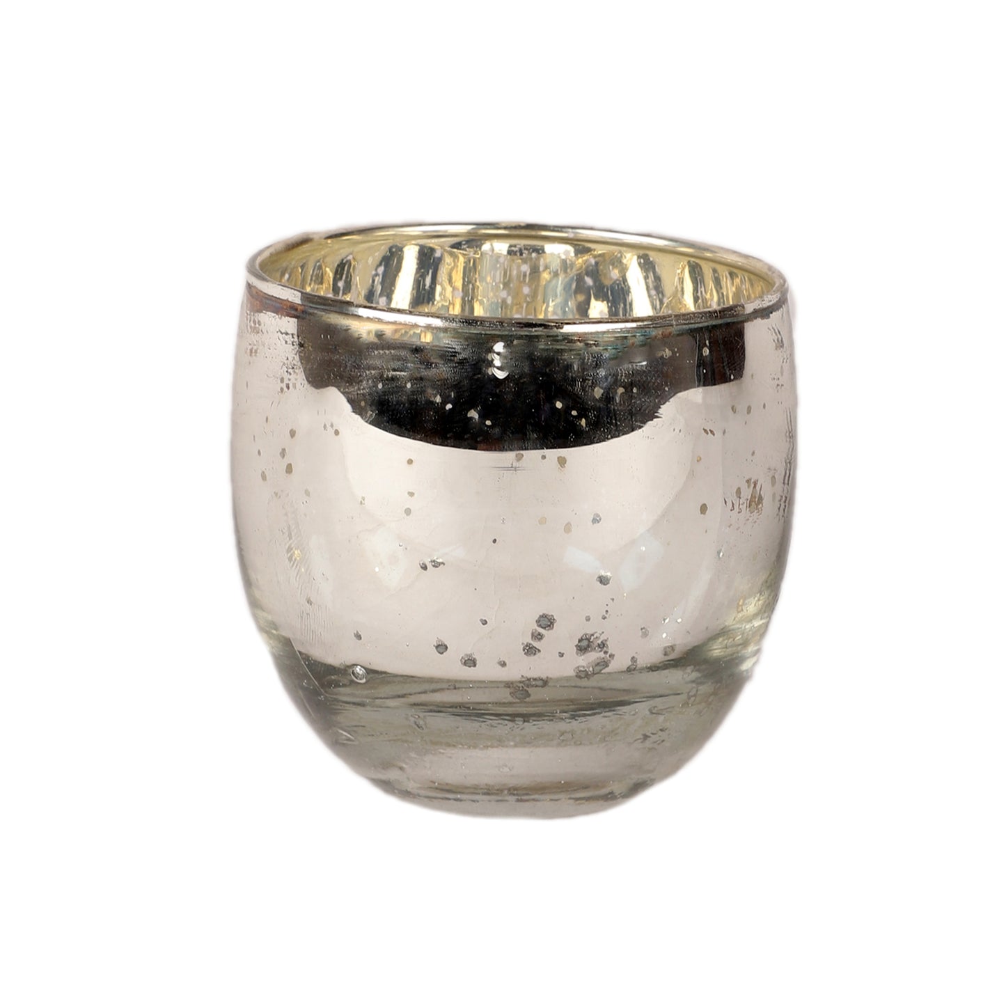 Big SIlver Glass Votive Set of 4