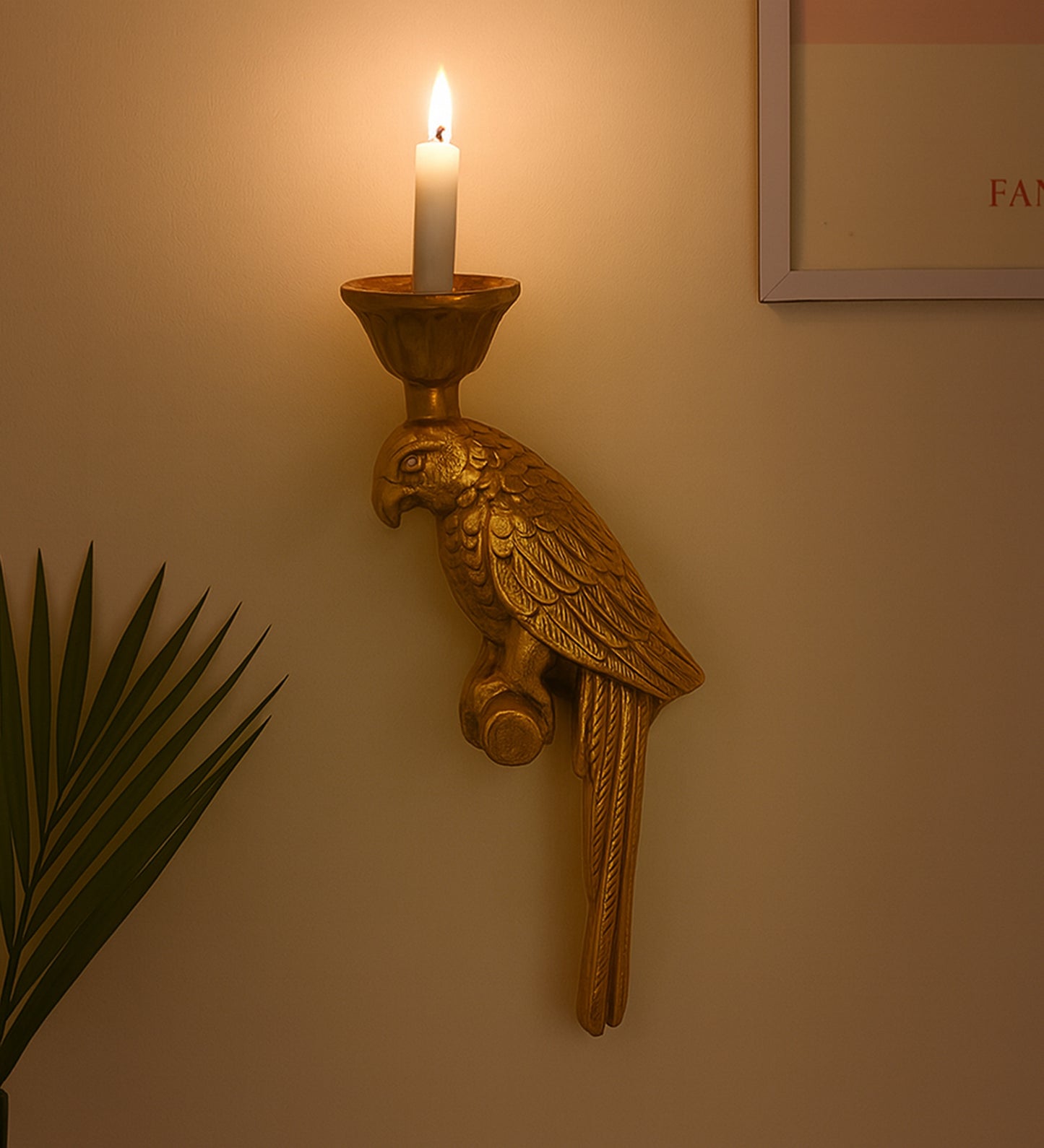 Wall Parrot Tealight Holder
