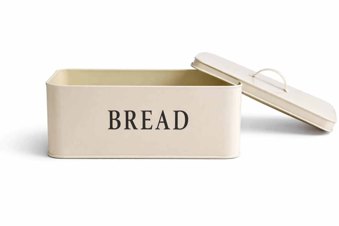 Galvanized Biege Rectangular Bread Box