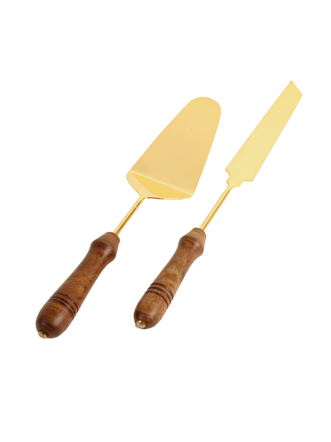Mango Wood Revolving Cake  Platter with Server