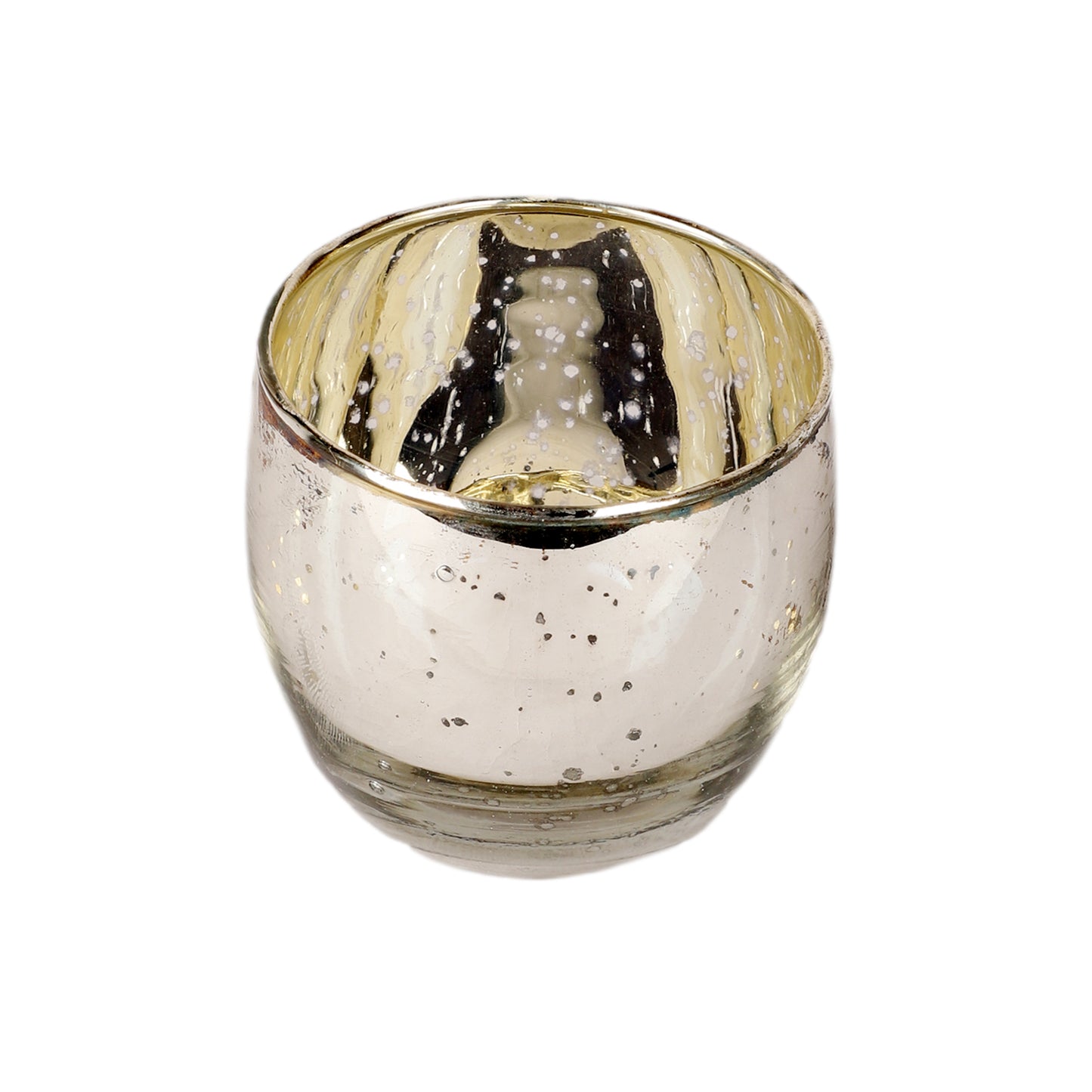 Big SIlver Glass Votive Set of 4