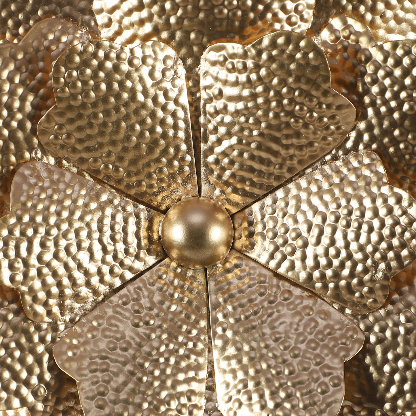 Gold Hammered Flower Wall Décor Set of 2