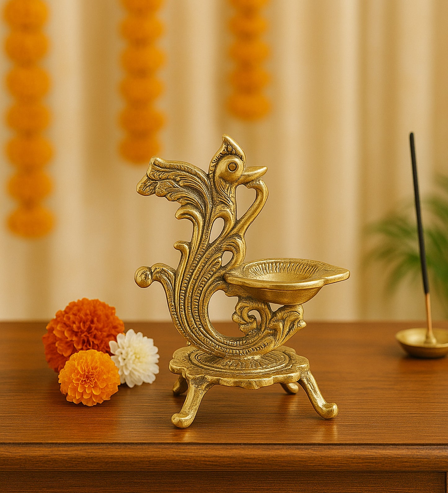 Gold ALuminum Peacock Dia