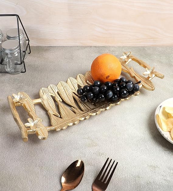 Aluminium Gold Leaf Fruit Platter