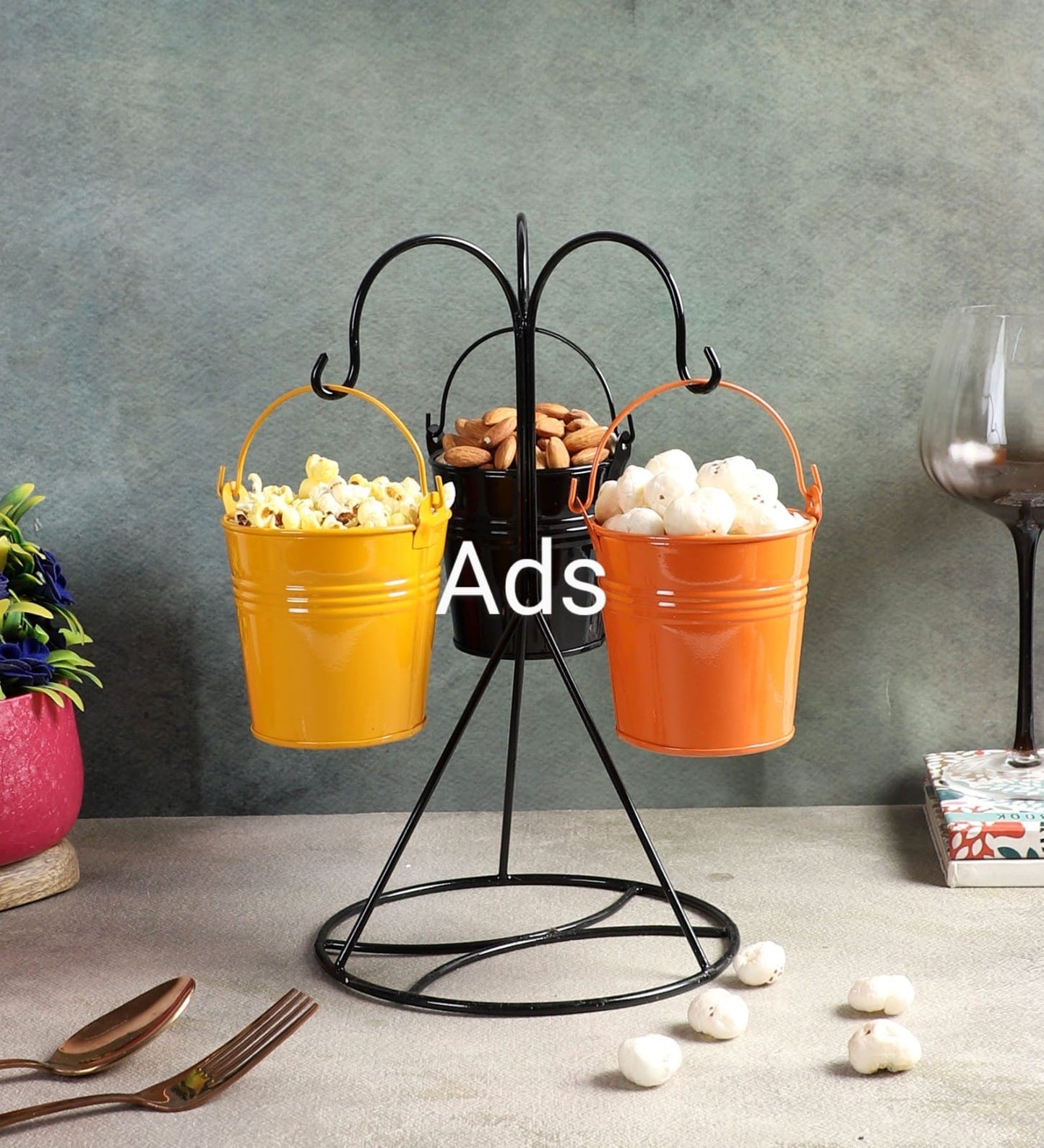 Hanging Bucket Platter Set of 3