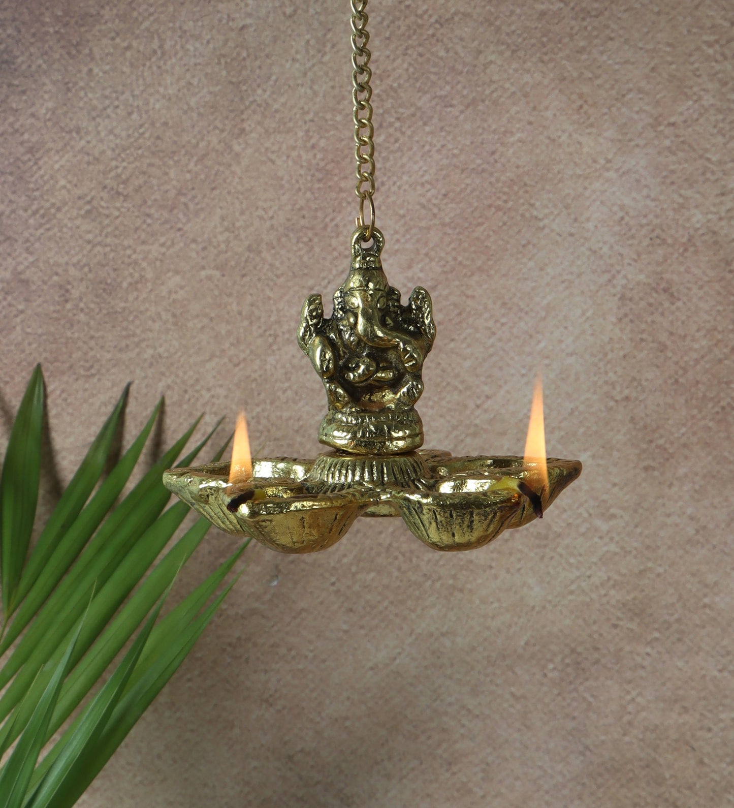 Hanging Gold Ganesh Diya