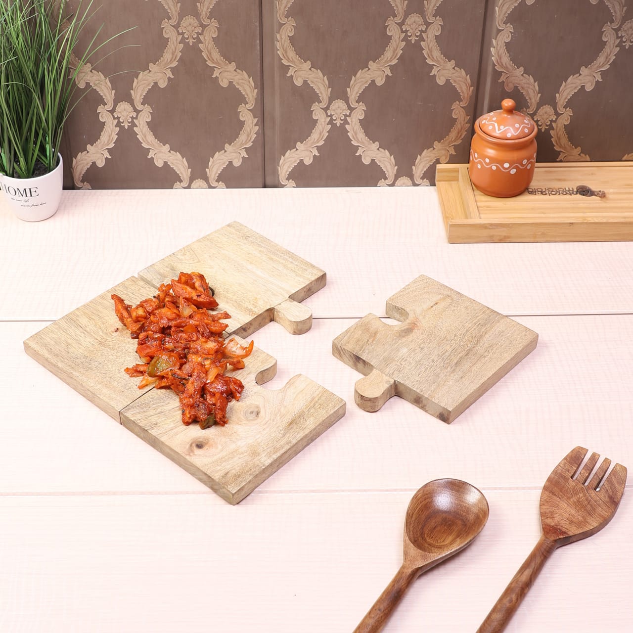Mangowood Puzzle Platter