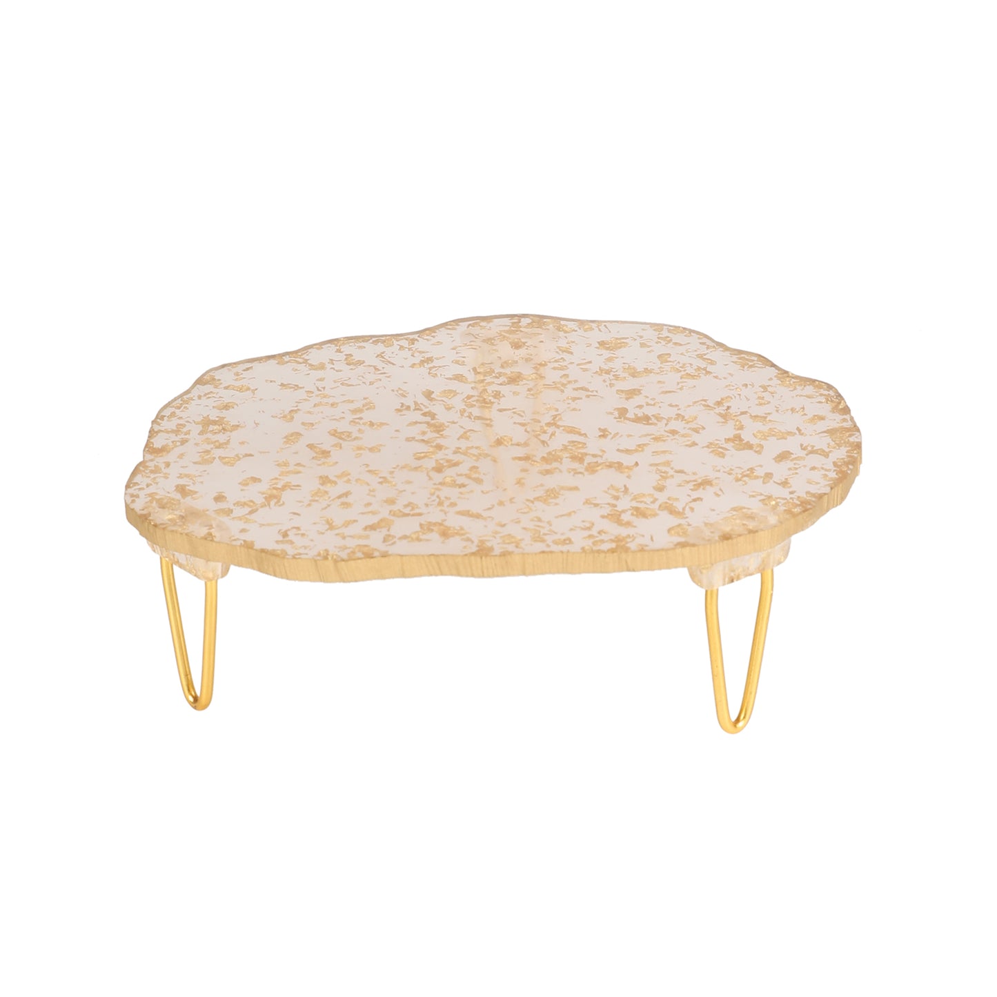 Gold flex Resin Cake Platter Set of 2