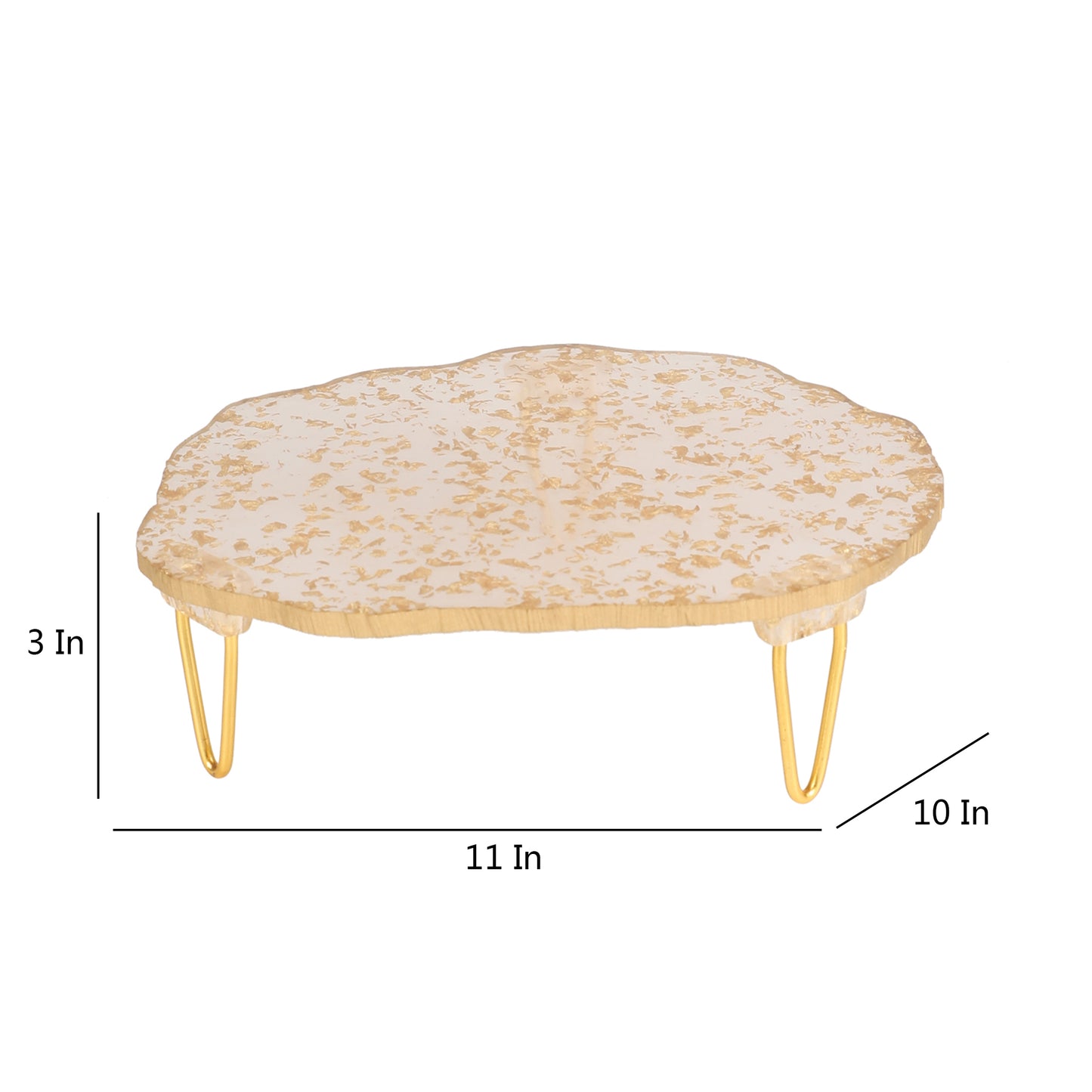 Gold flex Resin Cake Platter Set of 2