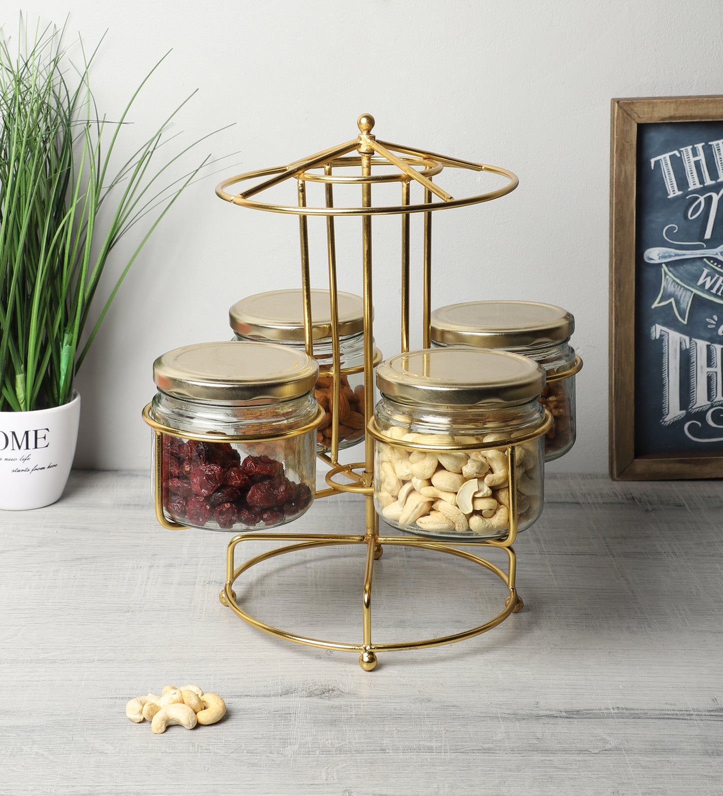 Revolving Merry Go Round Dry Fruits Serving Platter
