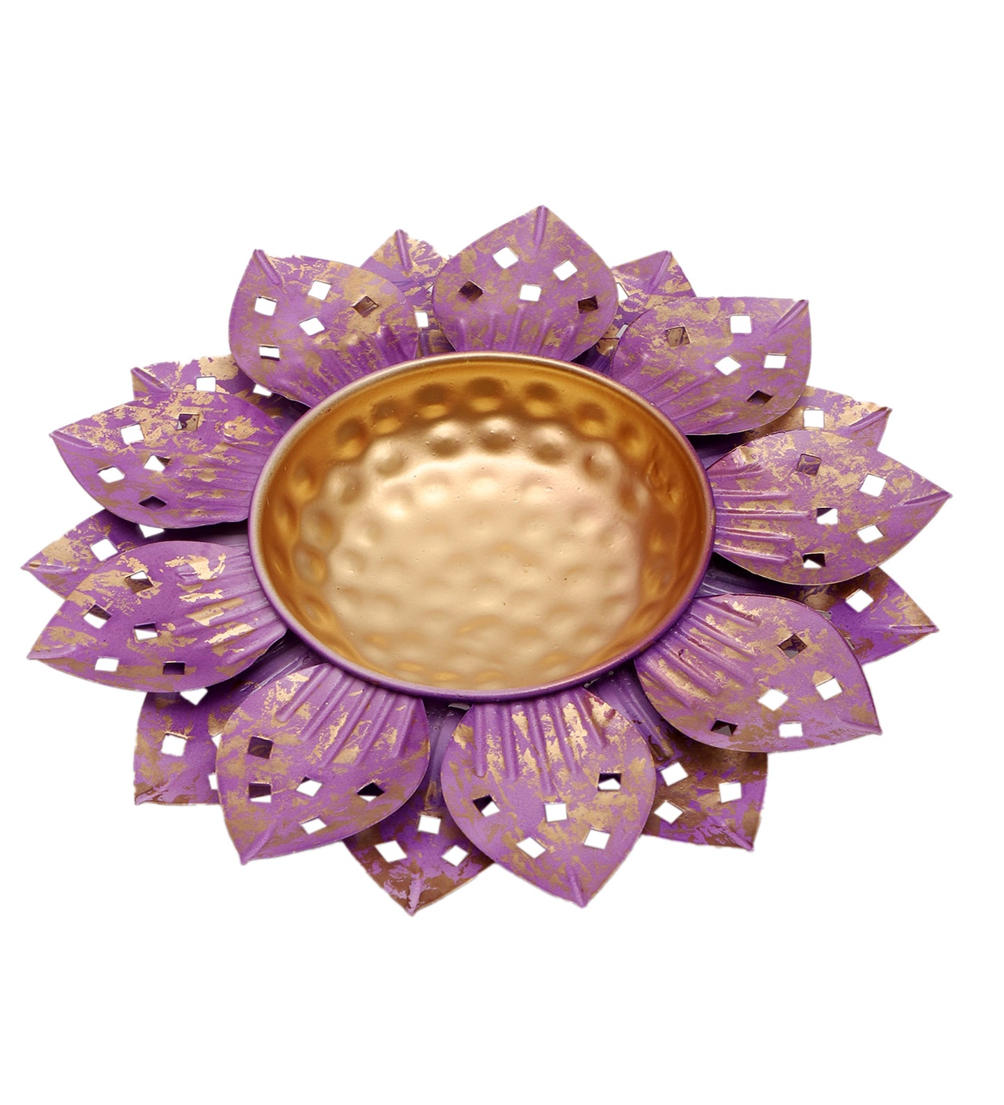 Purple Flower Cut Urli