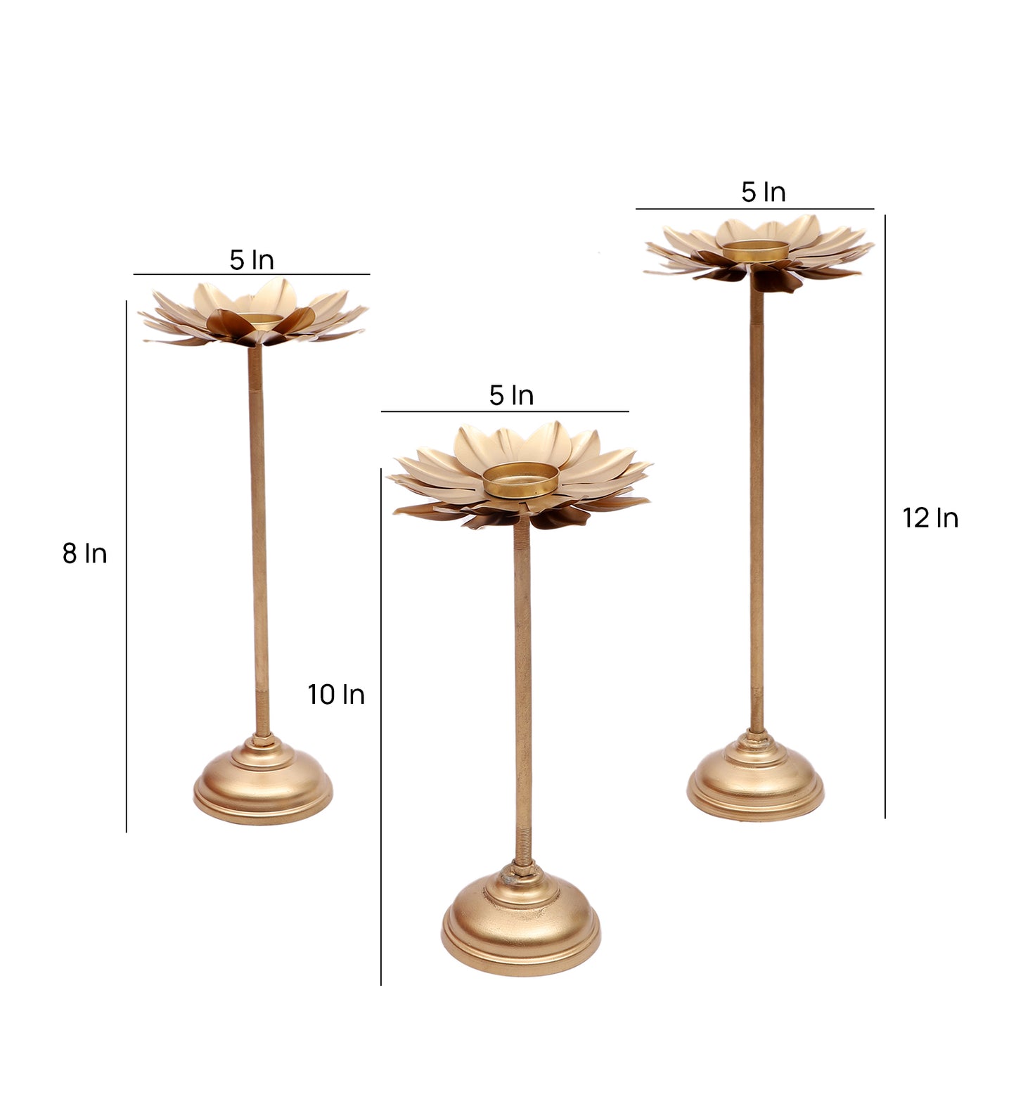 Six Flower Tealight Set of 3
