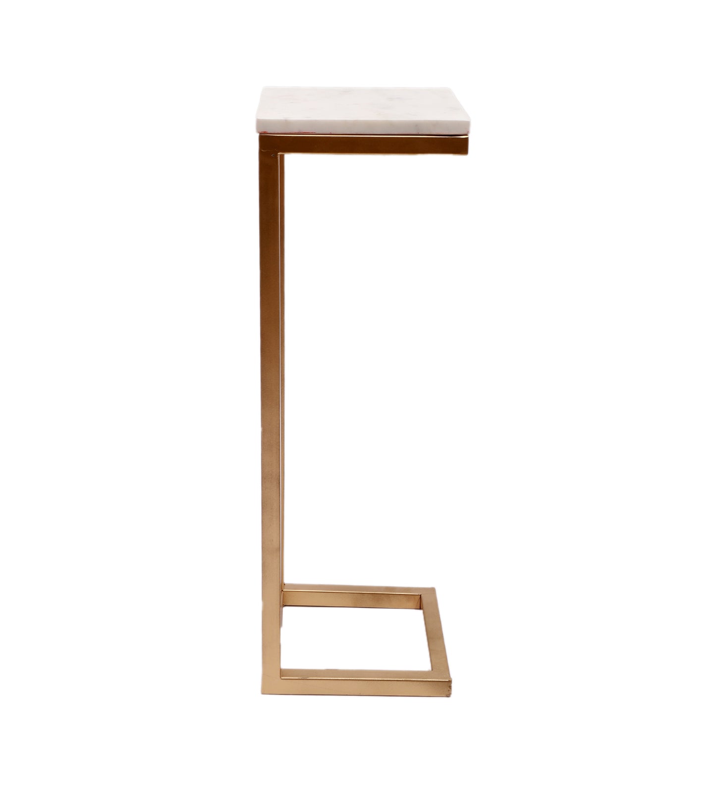 L Shape Metal & Marble Table