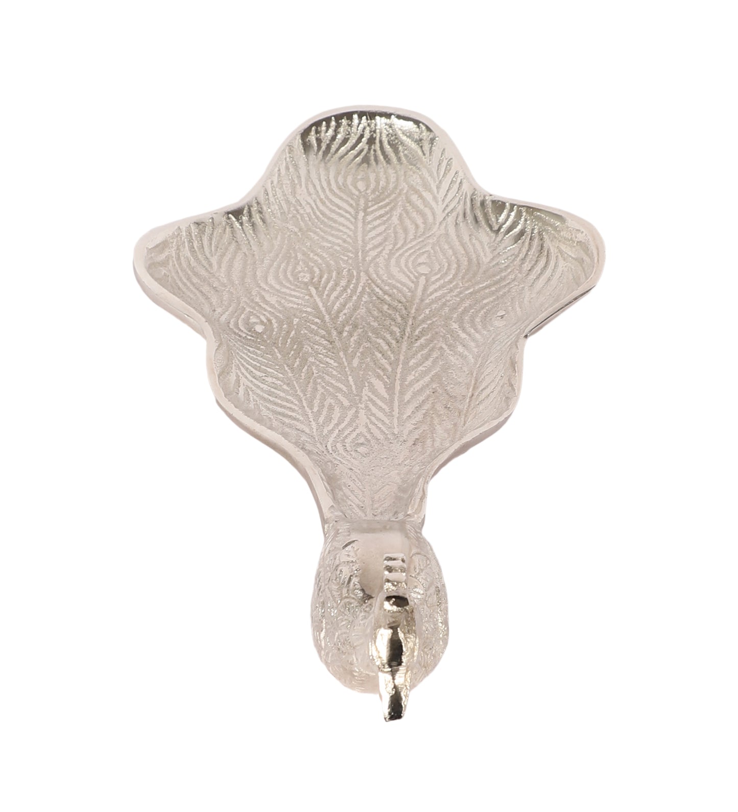 Peacock Aluminium Silver Big Gifting Platter