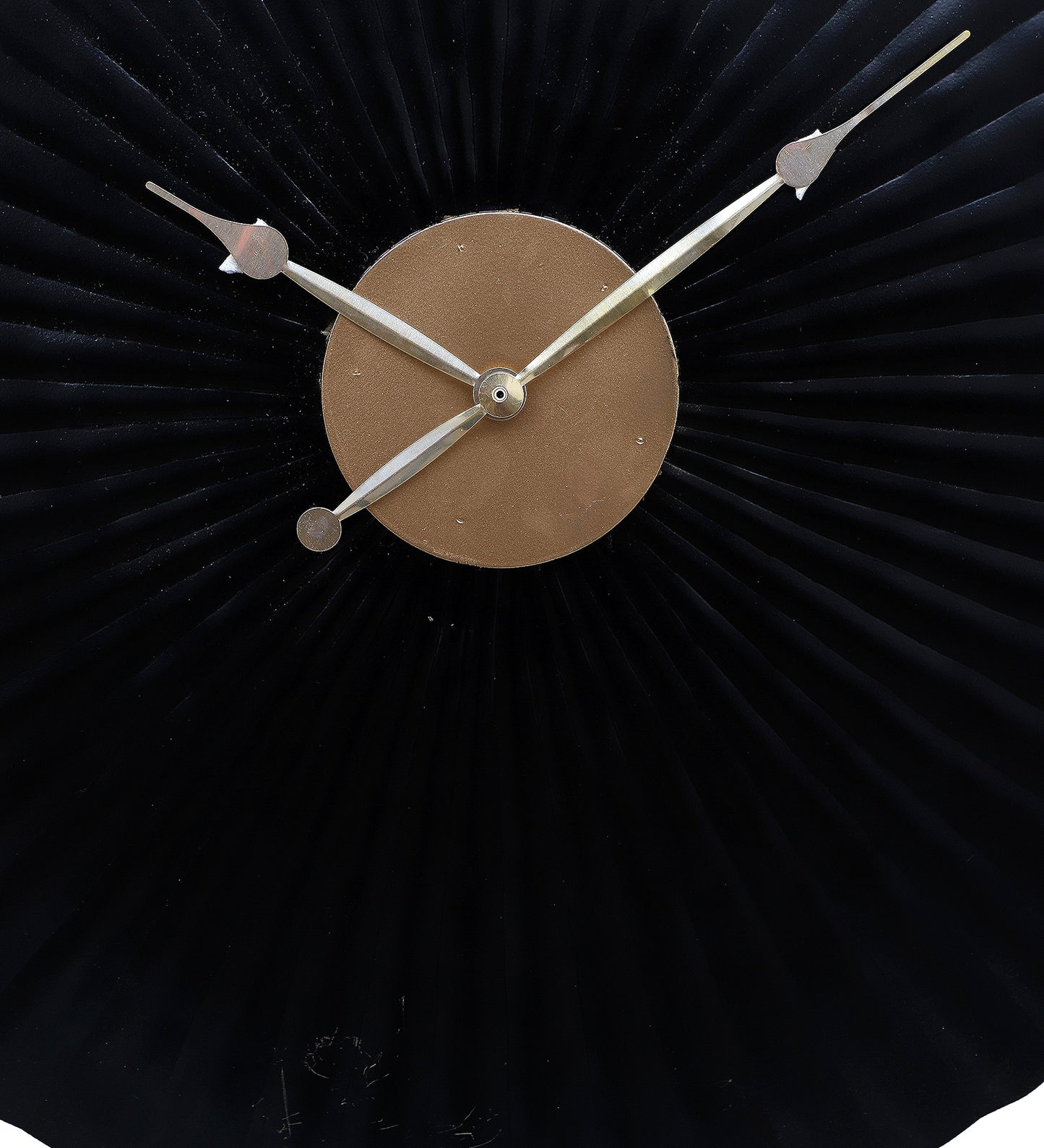 Black & Gold Hammered Wall Clock