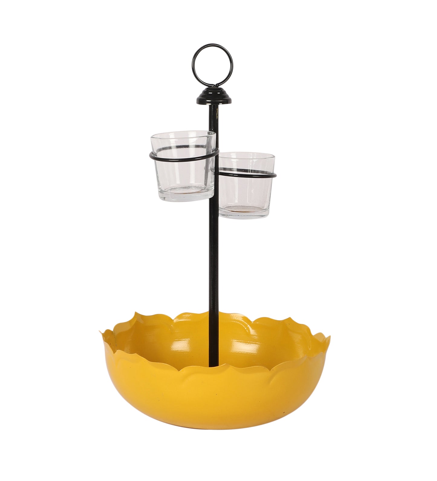 Yellow Umbrella Platter Set of 3