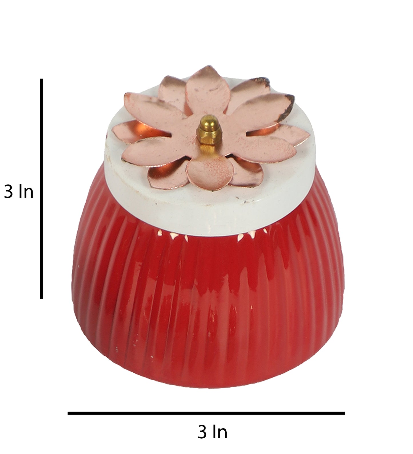 Metal Red Jar Set of 2
