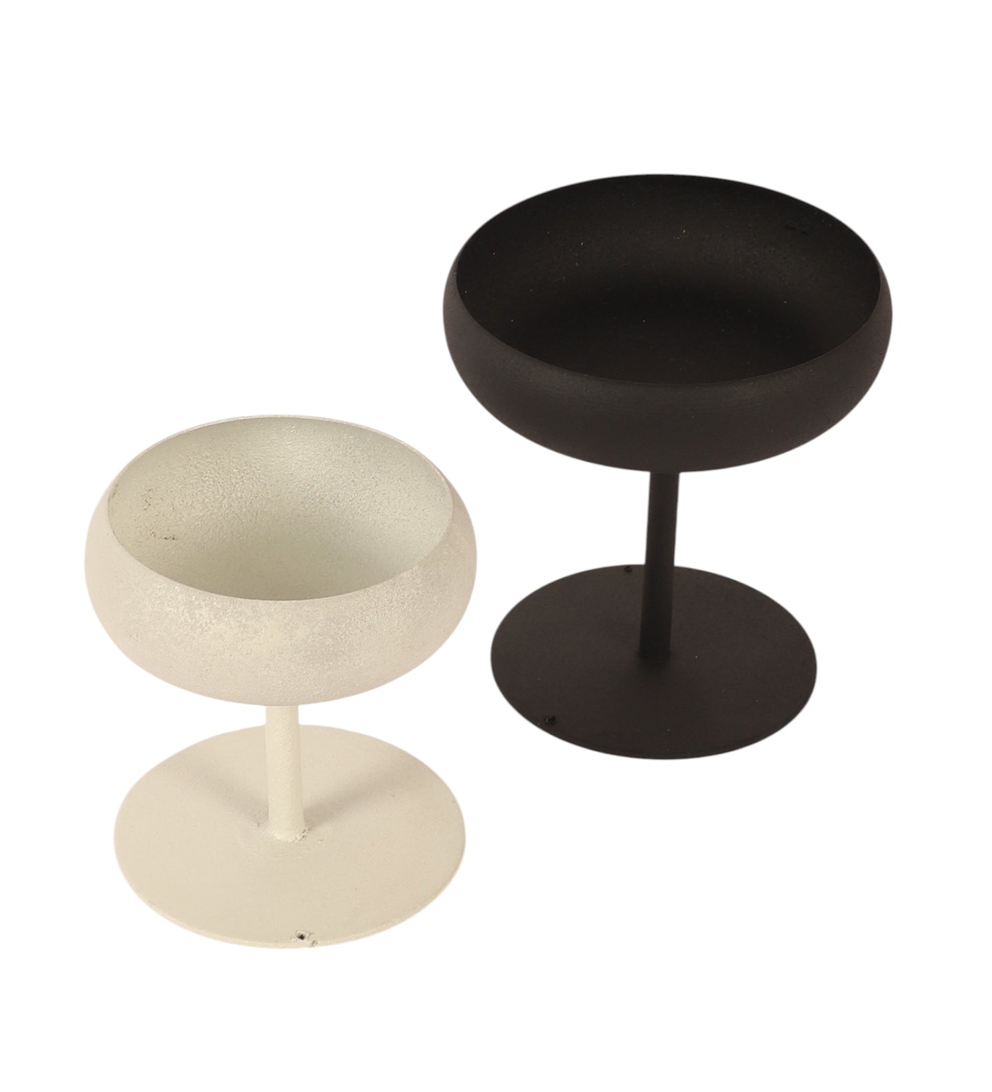 White & Black Bowl Urli With Stand Set of 2