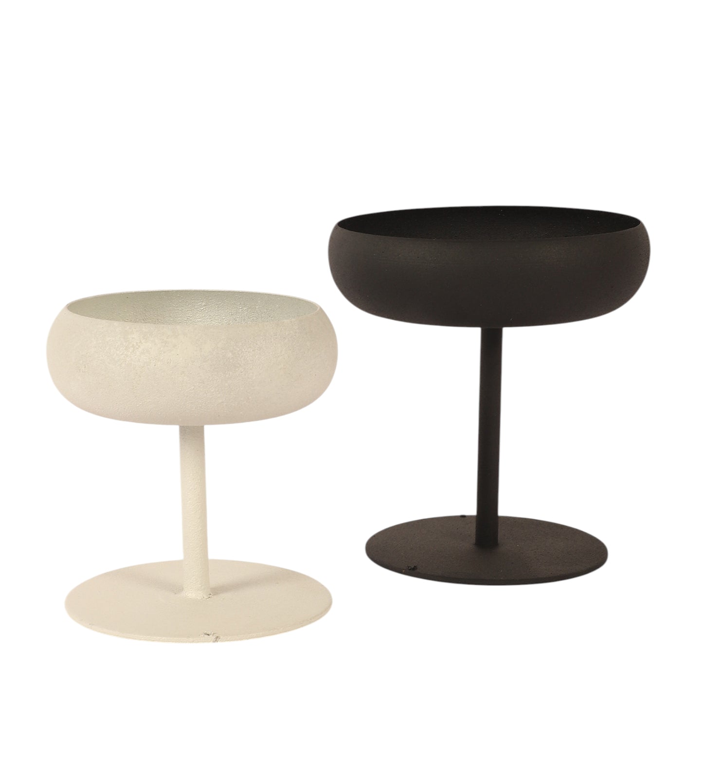 White & Black Bowl Urli With Stand Set of 2