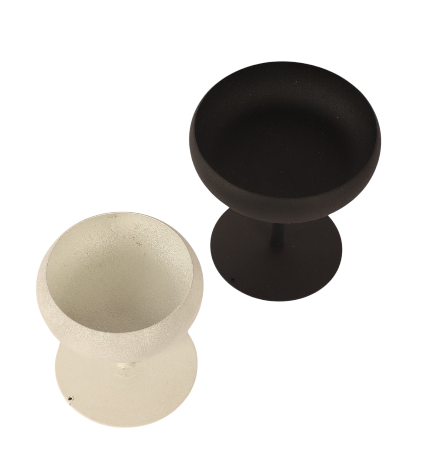 White & Black Bowl Urli With Stand Set of 2