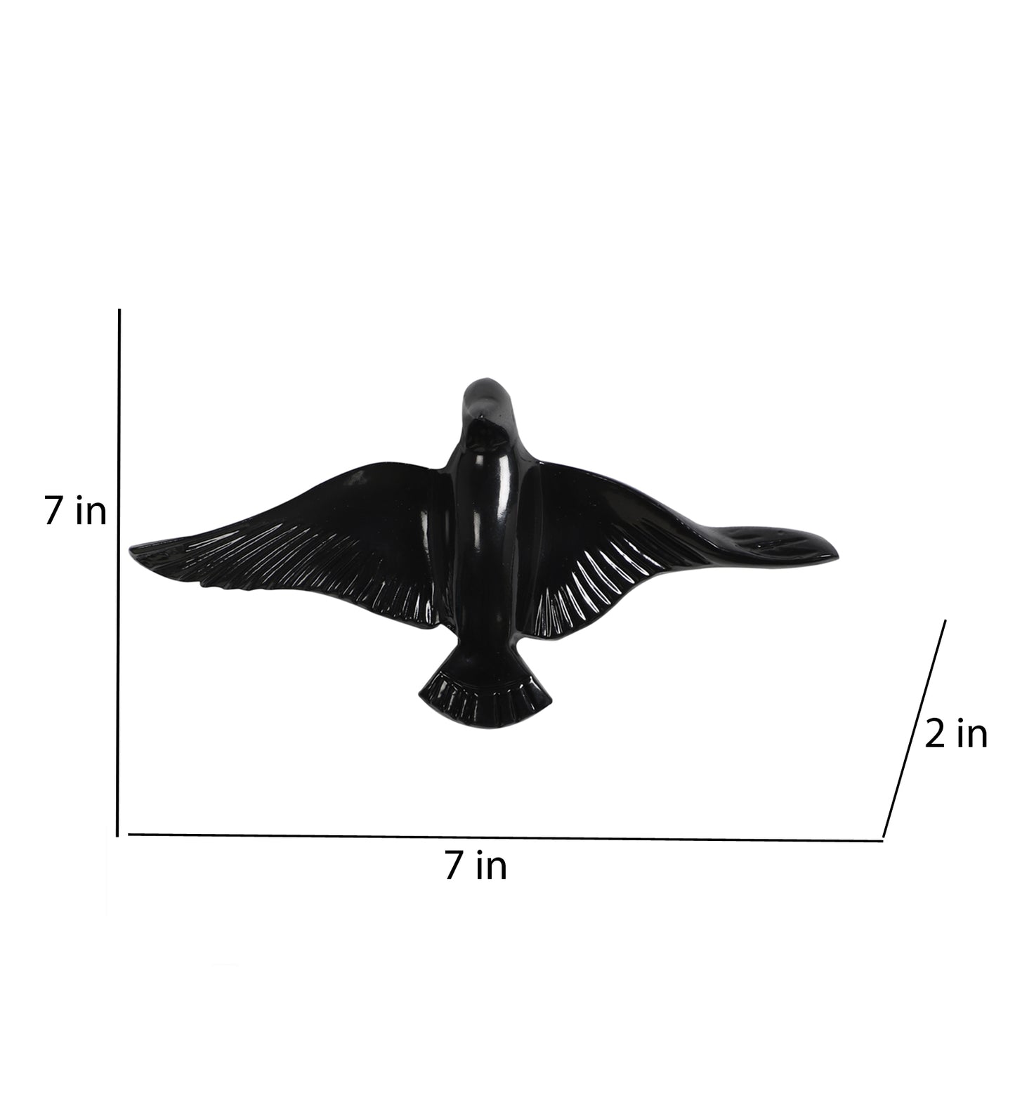 Black Aluminium Bird Set of 5