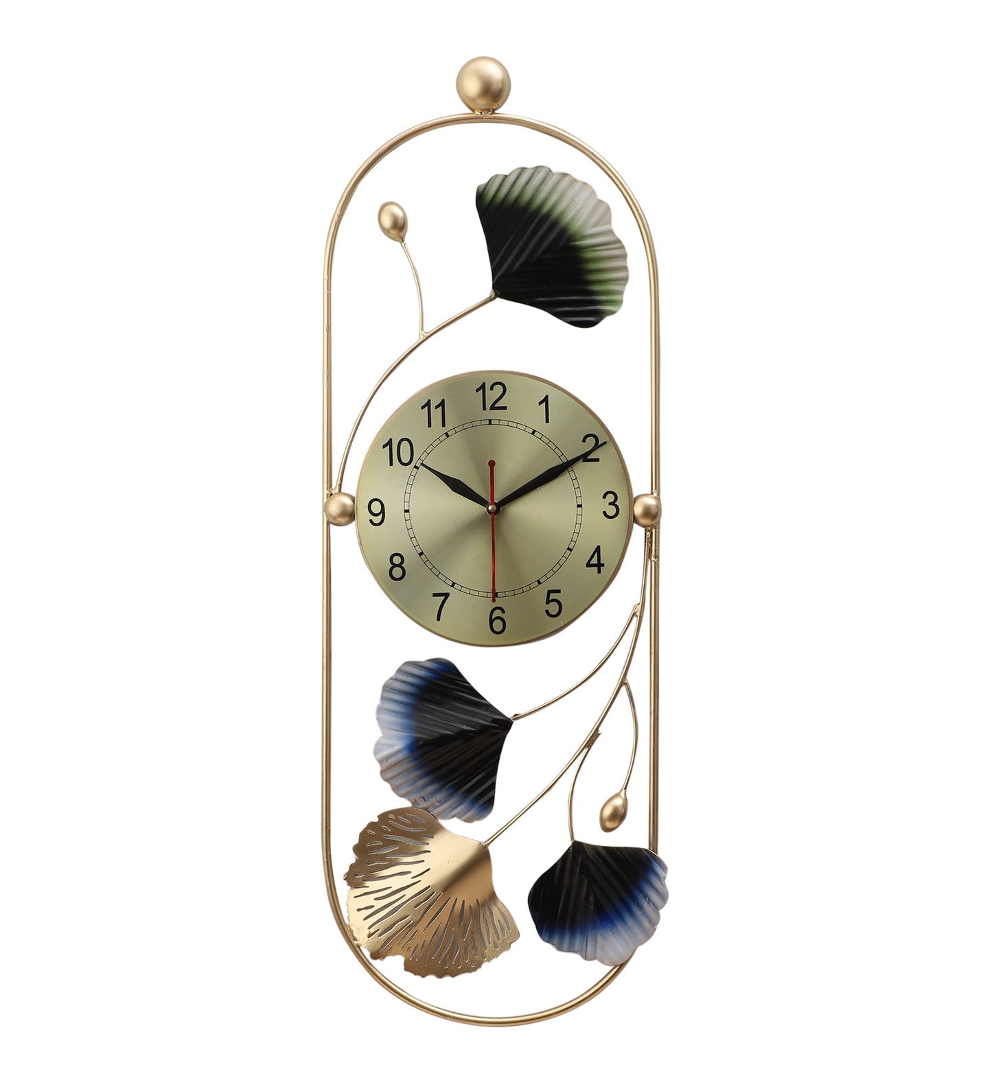 Multicolor Oval Etching Clock