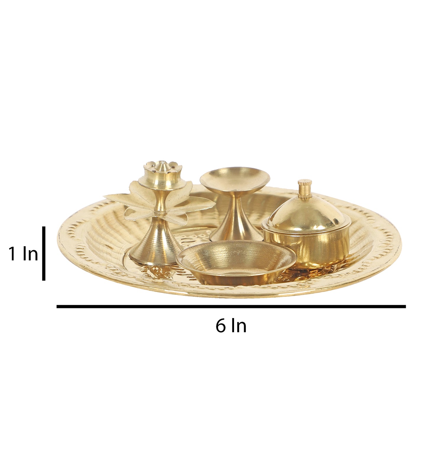Small Brass Pooja Thali