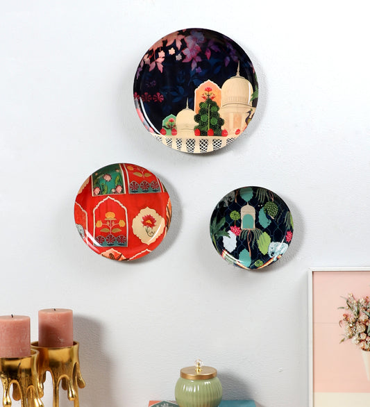 PInk & Blue Monument Meena Wall Art Set of 3
