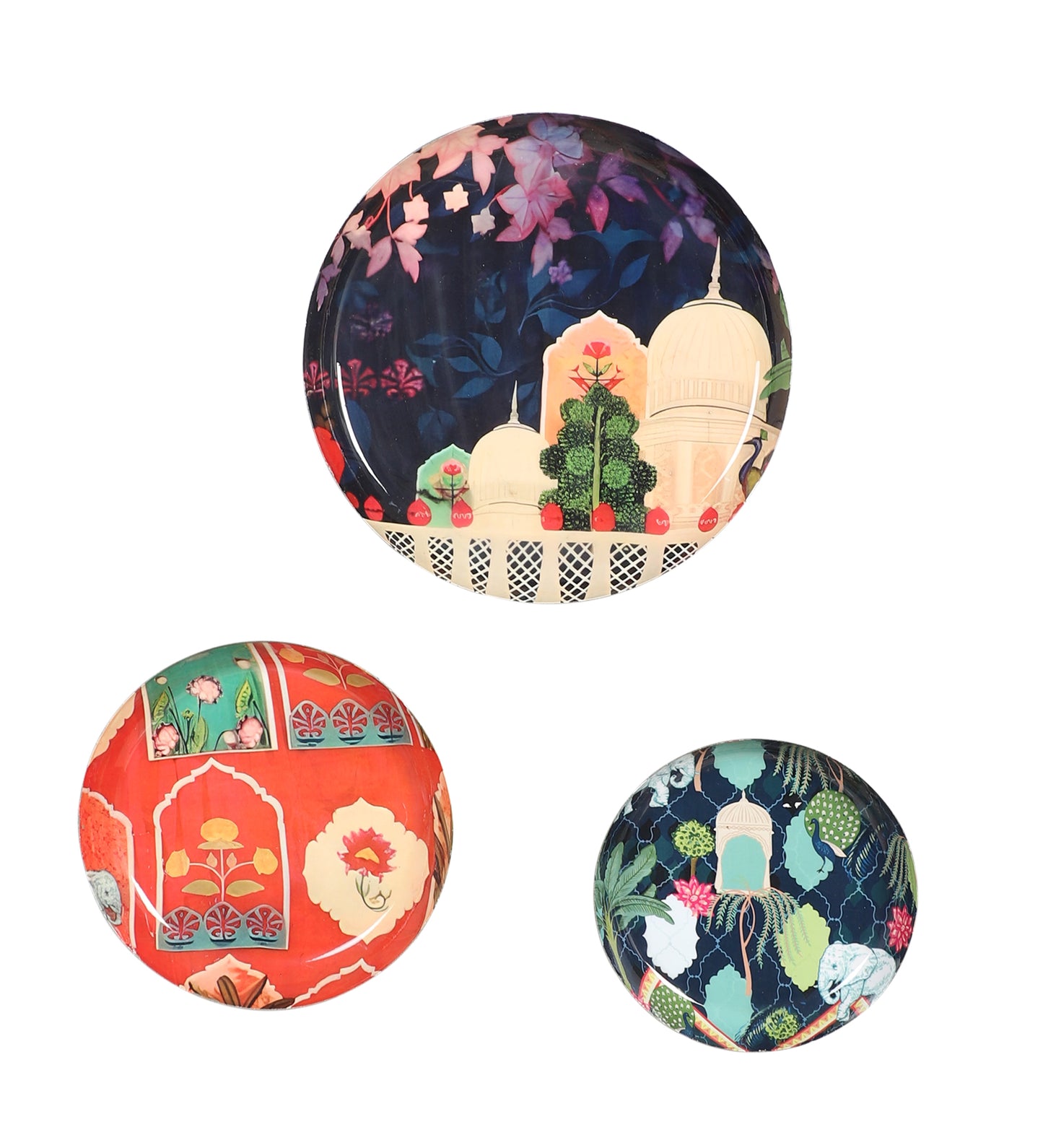 PInk & Blue Monument Meena Wall Art Set of 3