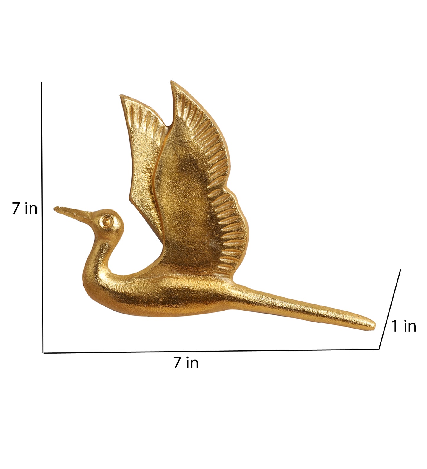 Flying Bird Aluminium Wall Decor Set of 5