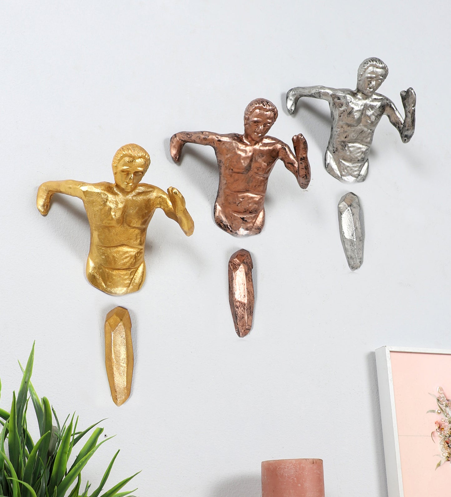 Running Men Wall Decor Set of 3