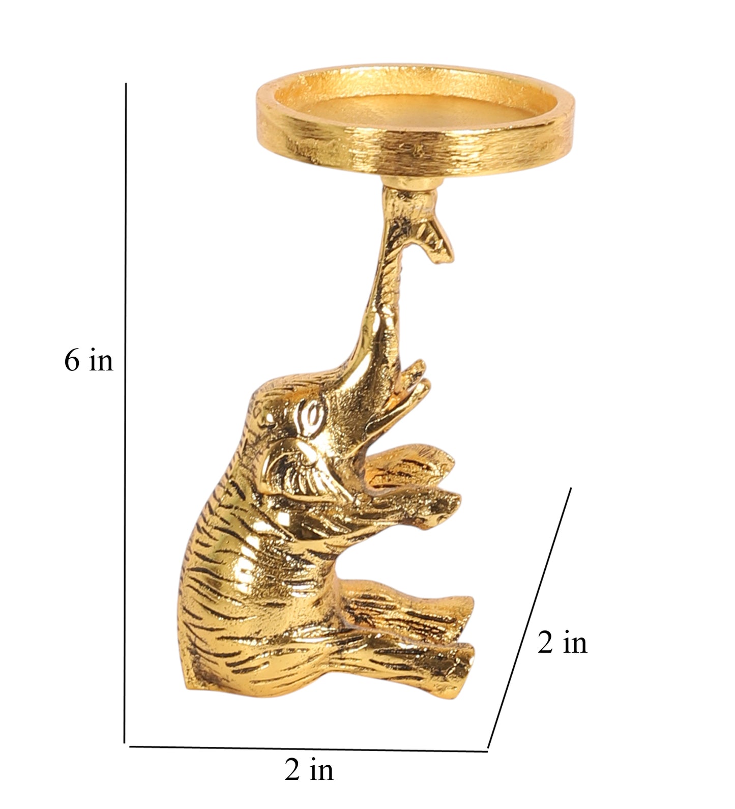 Elephant  ALuminum Candle Stand