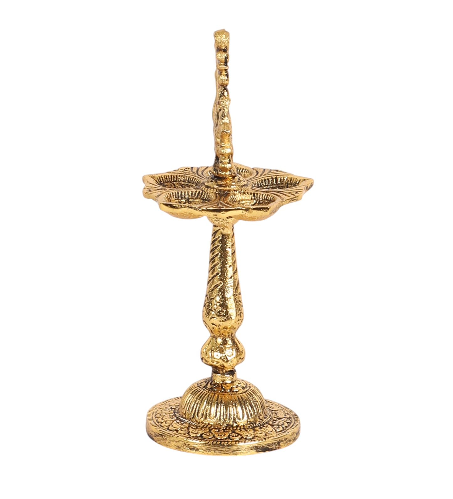 Gold Peacock Akhand Jyot Dia