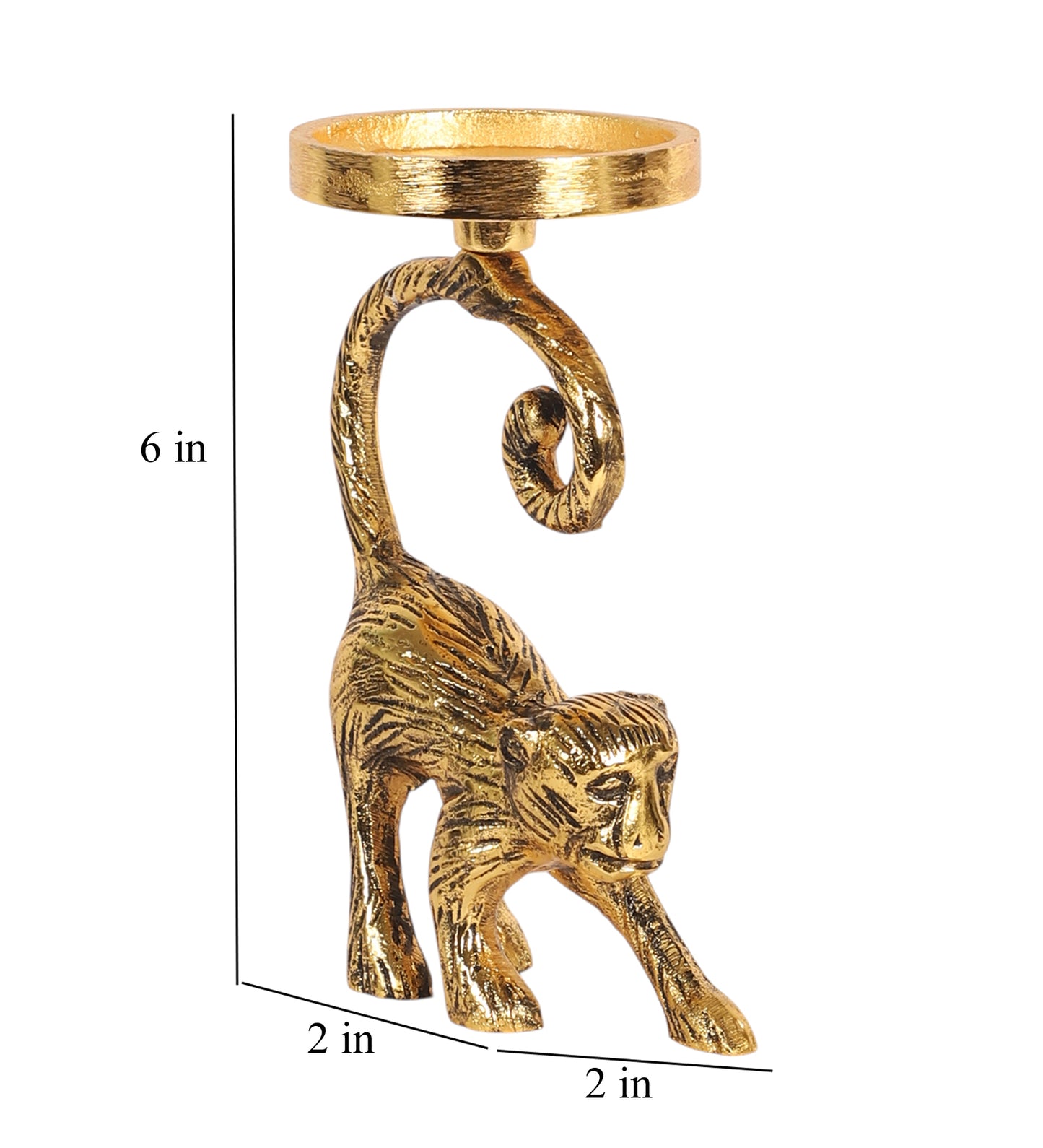 Monkey Aluminum Candle Stand