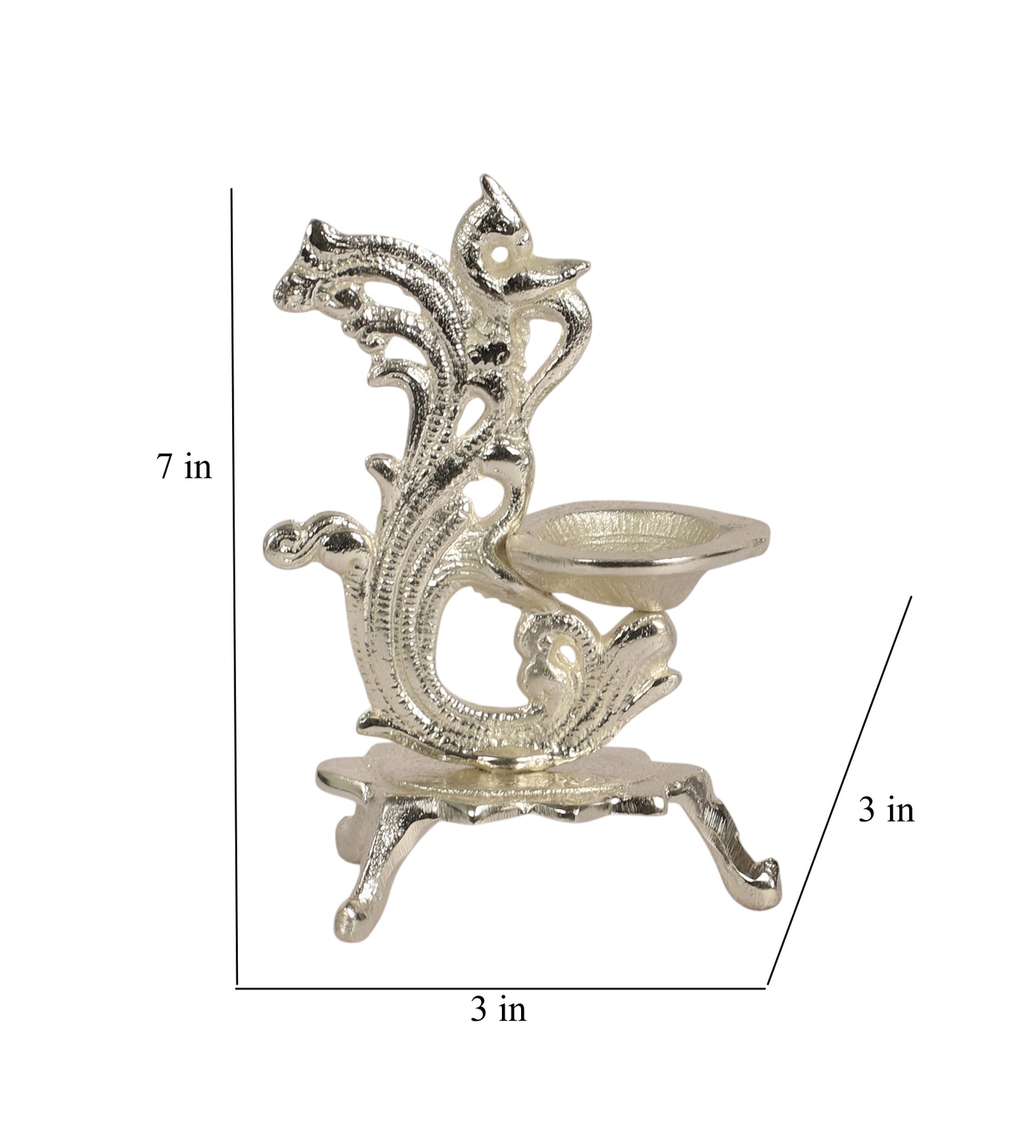 Silver ALuminum Peacock Dia