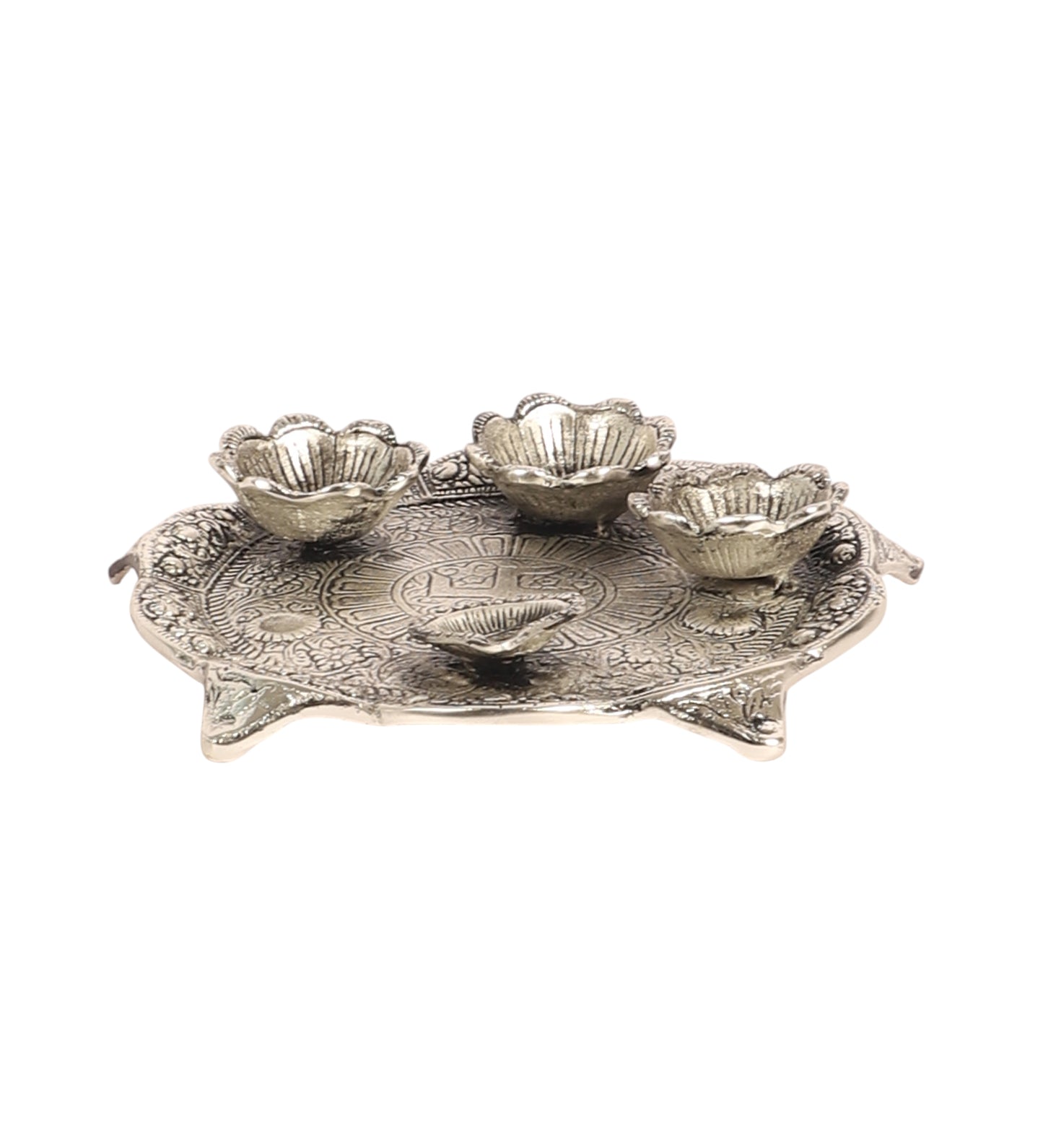 Silver ALuminum Pooja Thali