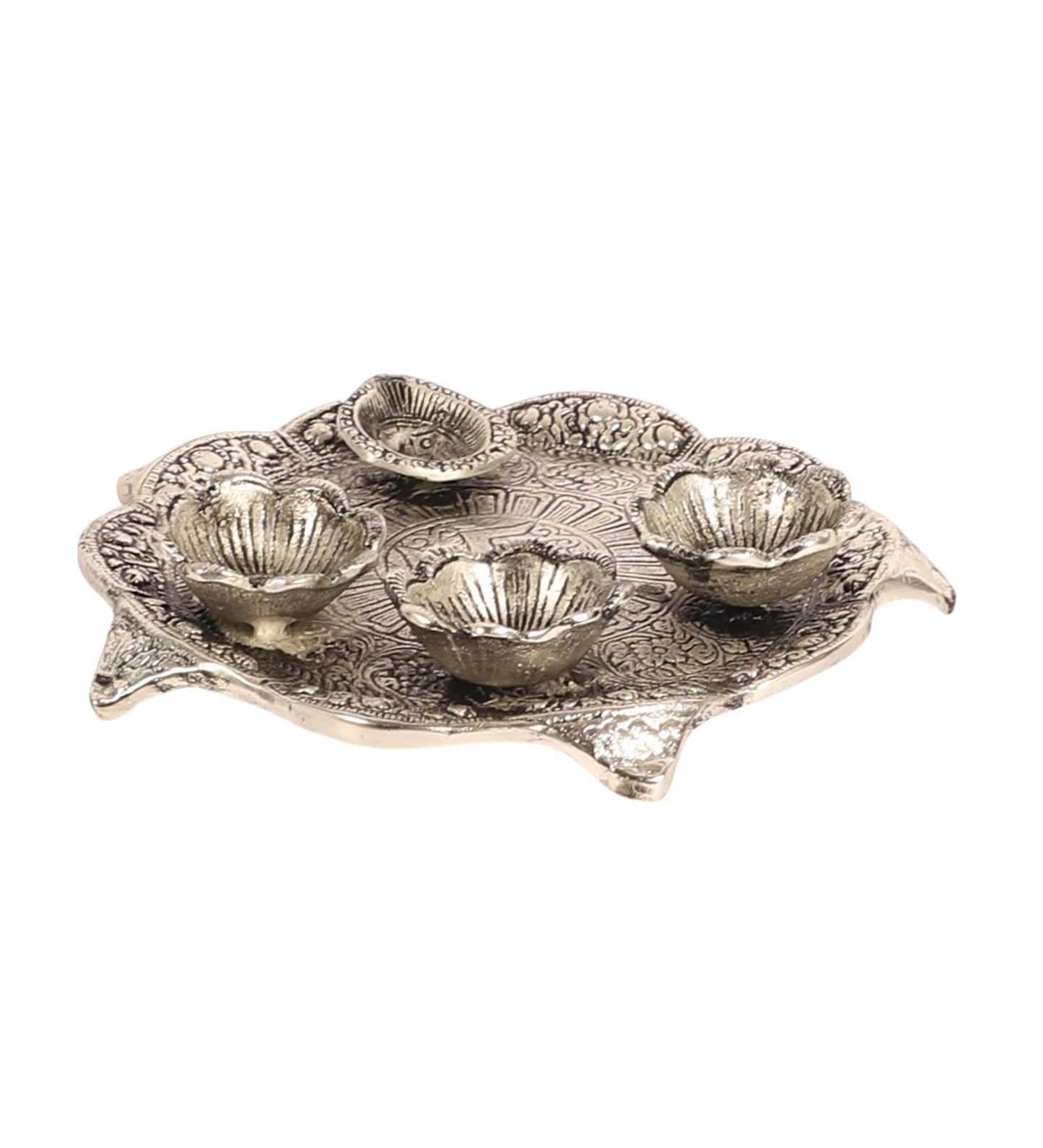 Silver ALuminum Pooja Thali